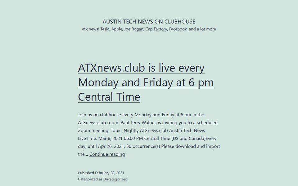 Peak-activity snapshot of atxnews.club from Jul 29, 2021