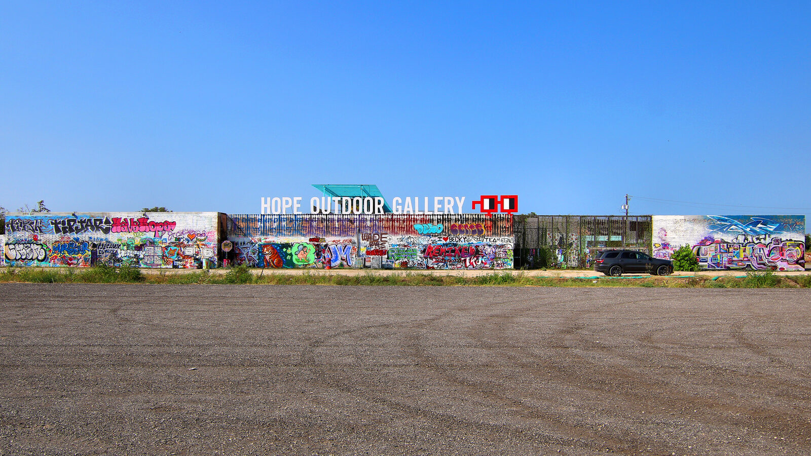 Street-art murals at the Hope Outdoor Gallery in Austin